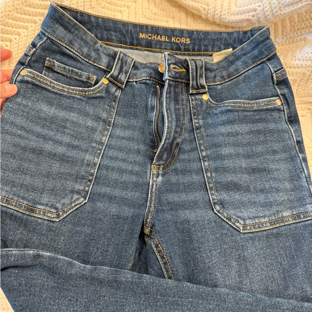 Michael Kors Women's Blue Cropped Jeans